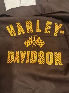 Harley-Davidson Black Women's Jumpsuit with Yellow Embroidered Bar & Shield